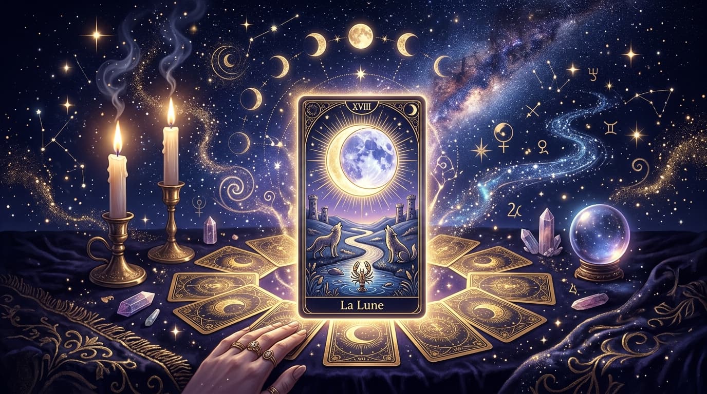 La carte de la Lune dans votre tirage et pourquoi elle ne doit pas vous faire peur